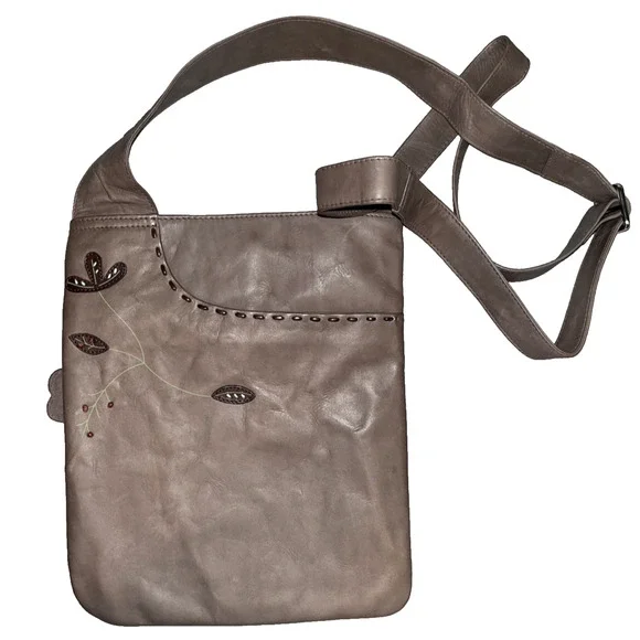 Radley London Pockets Medium Leather Crossbody Floral Brown NWT $150 MSRP